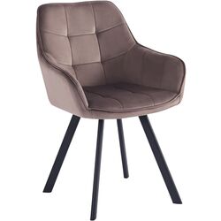 Стул Tempo Kondela Petin Bluvel 38 (Grey Brown/Black) Thumb