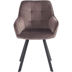 Стул Tempo Kondela Petin Bluvel 38 (Grey Brown/Black) Thumb