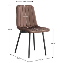 Scaun Tempo Kondela Ramita Tip 1 Velvet (Brown/Black) Thumb