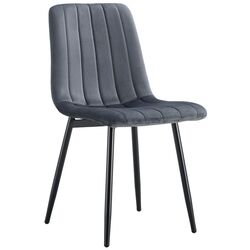 Scaun Tempo Kondela Ramita Tip 1 Velvet (Dark Grey/Black) Thumb