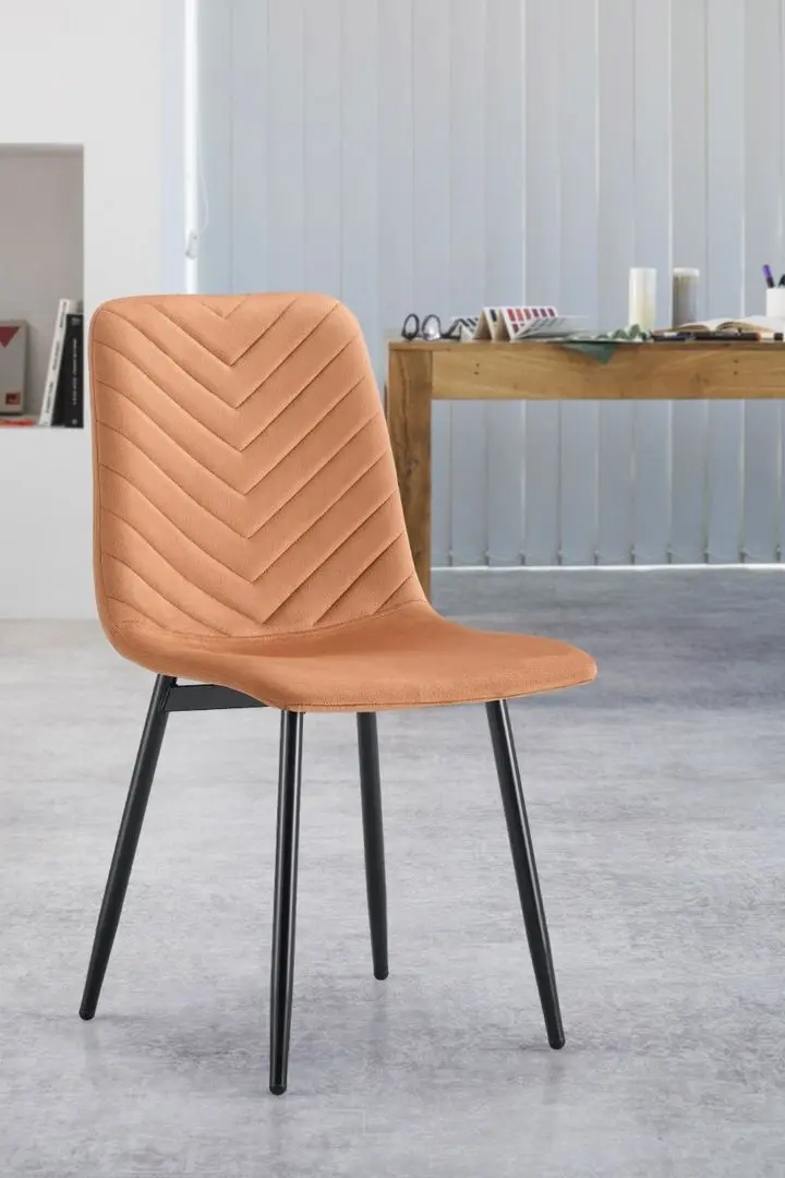 Scaun Tempo Kondela Ramita Tip 2 Velvet (Terracotta/Black)