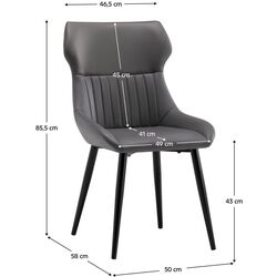 Стул Tempo Kondela Sagara (Dark Gray/Black) Thumb