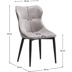 Scaun Tempo Kondela Tabita (Light Gray/Dark Gray/Black) Thumb