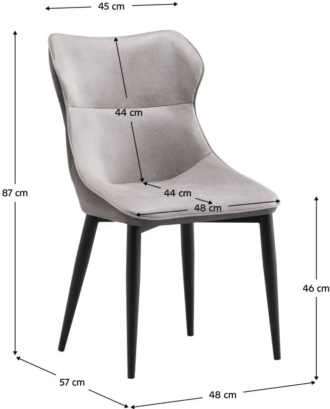 Scaun Tempo Kondela Tabita (Light Gray/Dark Gray/Black)