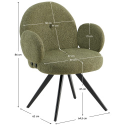 Scaun Tempo Kondela Vasala (Green/Black) Thumb