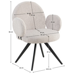 Scaun Tempo Kondela Vasala (Light Gray/Black) Thumb