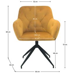 Scaun Tempo Kondela Veleza (Mustard/Black) Thumb