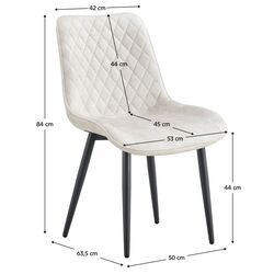 Scaun Tempo Kondela Zaina Tip 1 (Cream/Black) Thumb