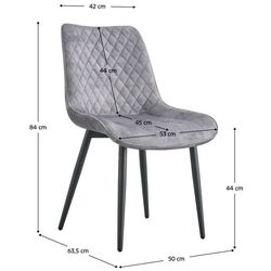 Scaun Tempo Kondela Zaina Tip 1 (Light Grey/Black) Thumb