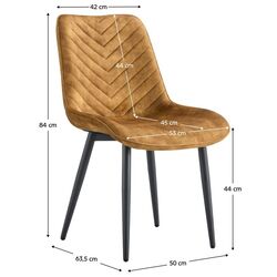 Scaun Tempo Kondela Zaina Tip 2 (Brown-gold/Black) Thumb