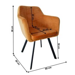 Scaun Tempo Kondela Zeron New (Mustard/Black) Thumb