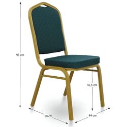 Scaun Tempo Kondela Zina 2 (Green/Golden Matt) Thumb