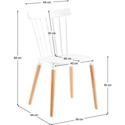 Стул Tempo Kondela Zosima (White/Beech) Thumb