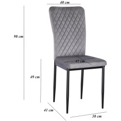 Scaun Yasen DC 2329 HLR 22 (Black/Gray) Thumb