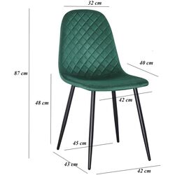 Стул Yasen DC 5010 (Темно-Зеленый/Черный) Thumb