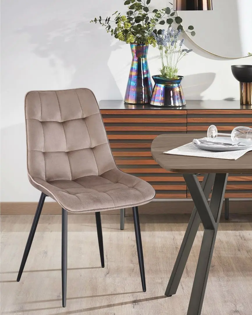 Стул Yasen DC 6005 HLR 8 (Тёмно-коричневый/Черный)