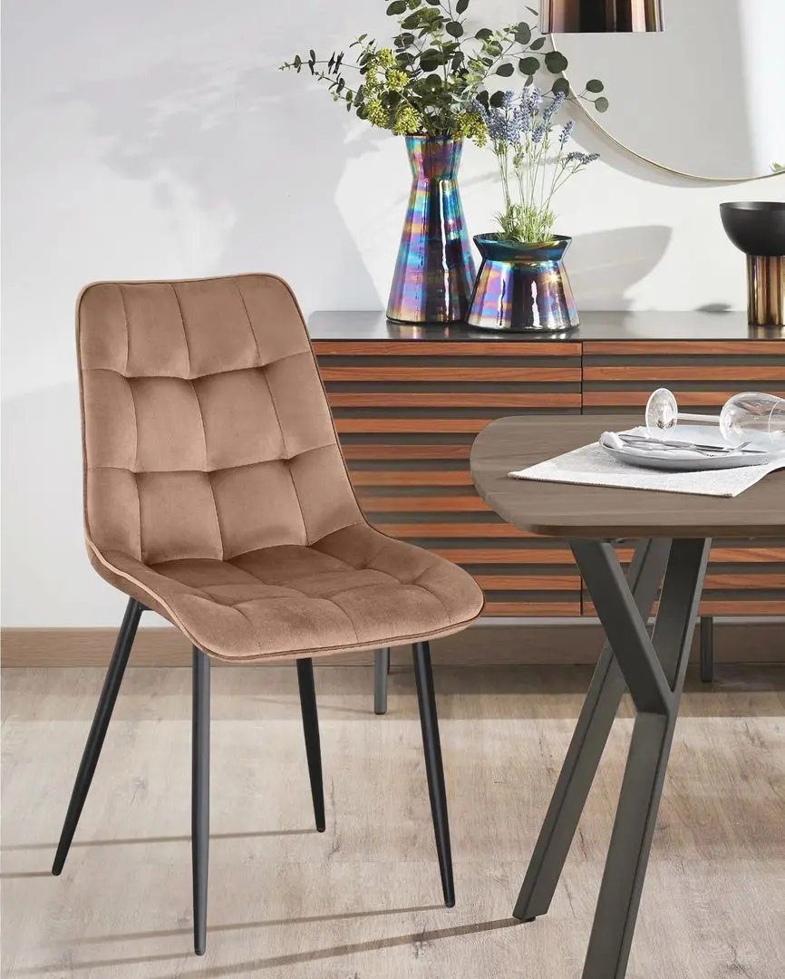 Стул Yasen DC 6005 HLR 11 (Золотисто-коричневый/Черный)