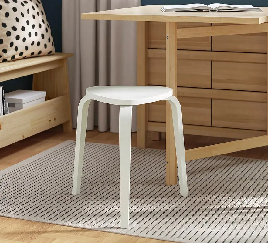Taburet Ikea Kyrre (Alb murdar)