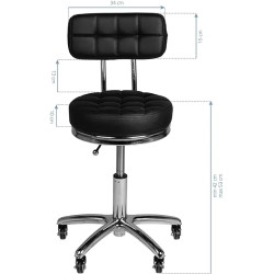 Taburet pentru salon de infrumusetare Activeshop AM-877 131987 (Black) Thumb