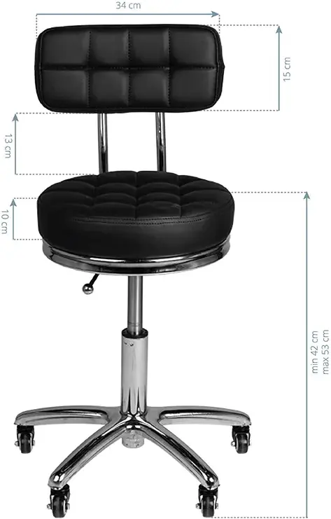 Taburet pentru salon de infrumusetare Activeshop AM-877 131987 (Black)