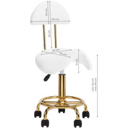 Taburet tip sa Activeshop 6001-G 154521 (White/Gold) Thumb