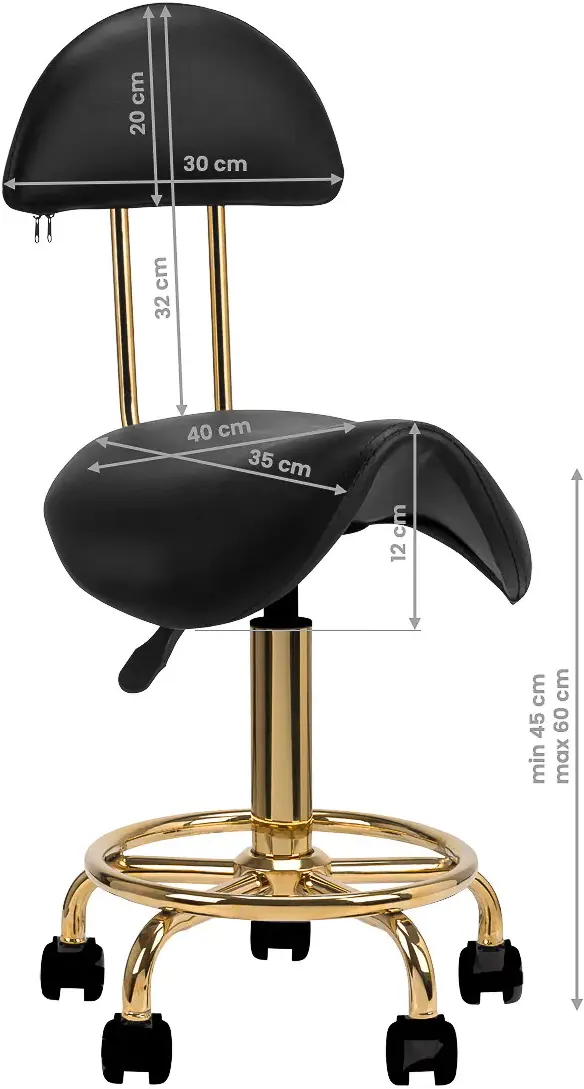 Taburet tip sa Activeshop 6001-G 154522 (Black/Gold)