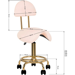 Табурет-седло Activeshop 6001-G 154523 (Pink/Gold) Thumb