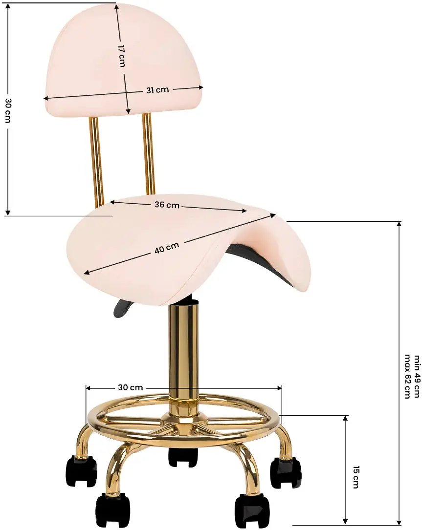 Табурет-седло Activeshop 6001-G 154523 (Pink/Gold)