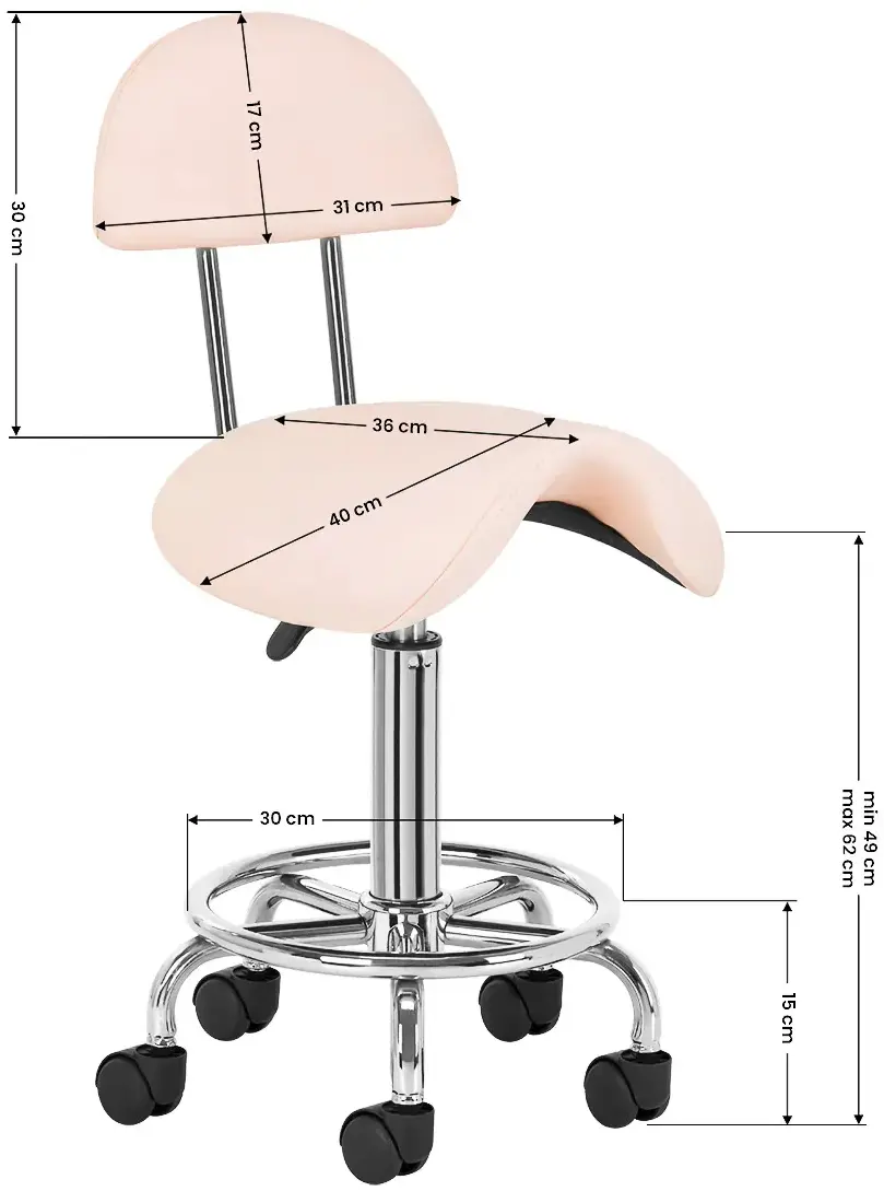 Taburet Activeshop 6001 154876 (Pink/Chrome) - 3