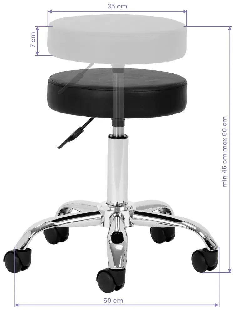 Taburet pentru salon de infrumusetare Activeshop AM-310 v 154469 (Black)