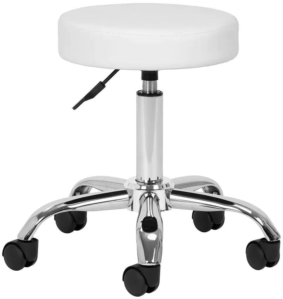 Taburet pentru salon de infrumusetare Activeshop AM-310v 154470 (White)