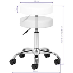 Taburet pentru salon de infrumusetare Activeshop AM-310v 154470 (White) Thumb