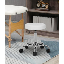 Taburet pentru salon de infrumusetare Activeshop AM-310v 154470 (White)