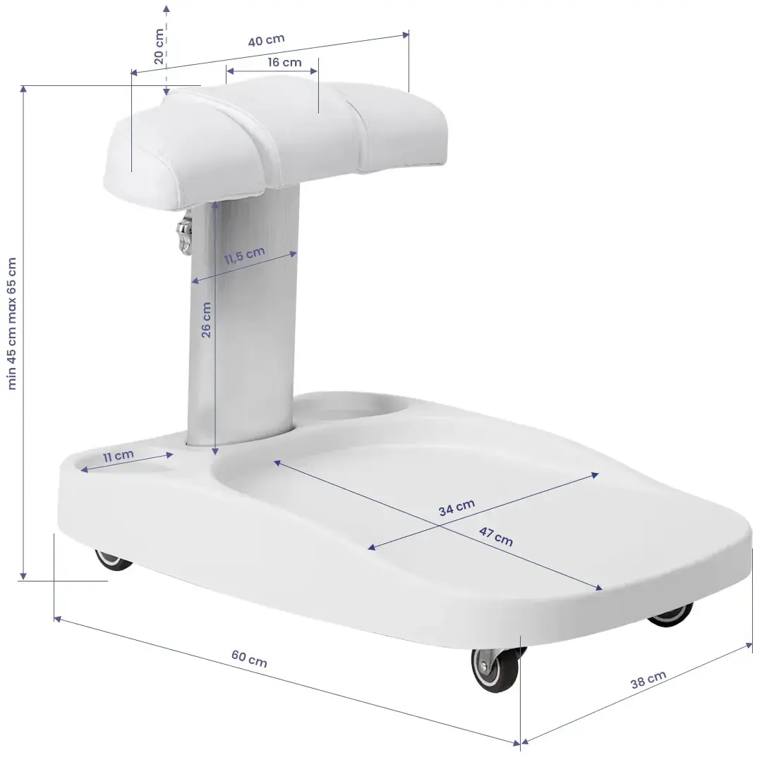 Suport pentru picioare pentru pedichiura Azzurro 150955 (White) - 2
