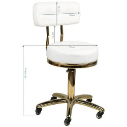 Табурет для салона красоты BeautyOne AM-961 (White) Thumb
