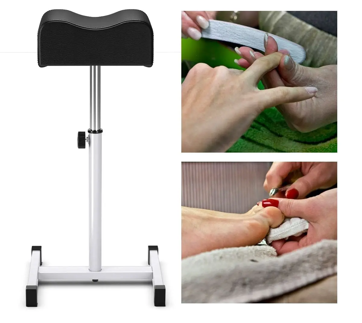 Taburet pentru salon de infrumusetare Costway HB84543BK (Black)