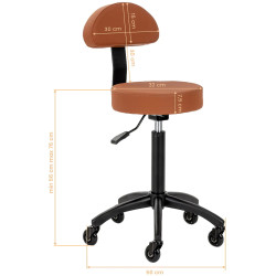 Taburet pentru salon de infrumusetare Gabbiano D026 154213 (Brown) Thumb