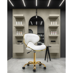 Taburet pentru salon de infrumusetare Gabbiano Q-4599G 150180 (White)