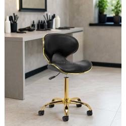 Табурет для салона красоты Gabbiano Q-4599G V2 155727 (Black/Gold)