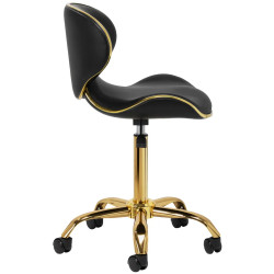Taburet pentru salon de infrumusetare Gabbiano Q-4599G V2 155727 (Black/Gold) Thumb
