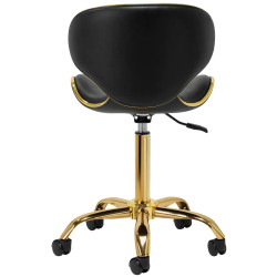 Taburet pentru salon de infrumusetare Gabbiano Q-4599G V2 155727 (Black/Gold) Thumb