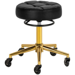 Табурет парикмахерский Gabbiano D054G 155263 (Black/Gold) Thumb