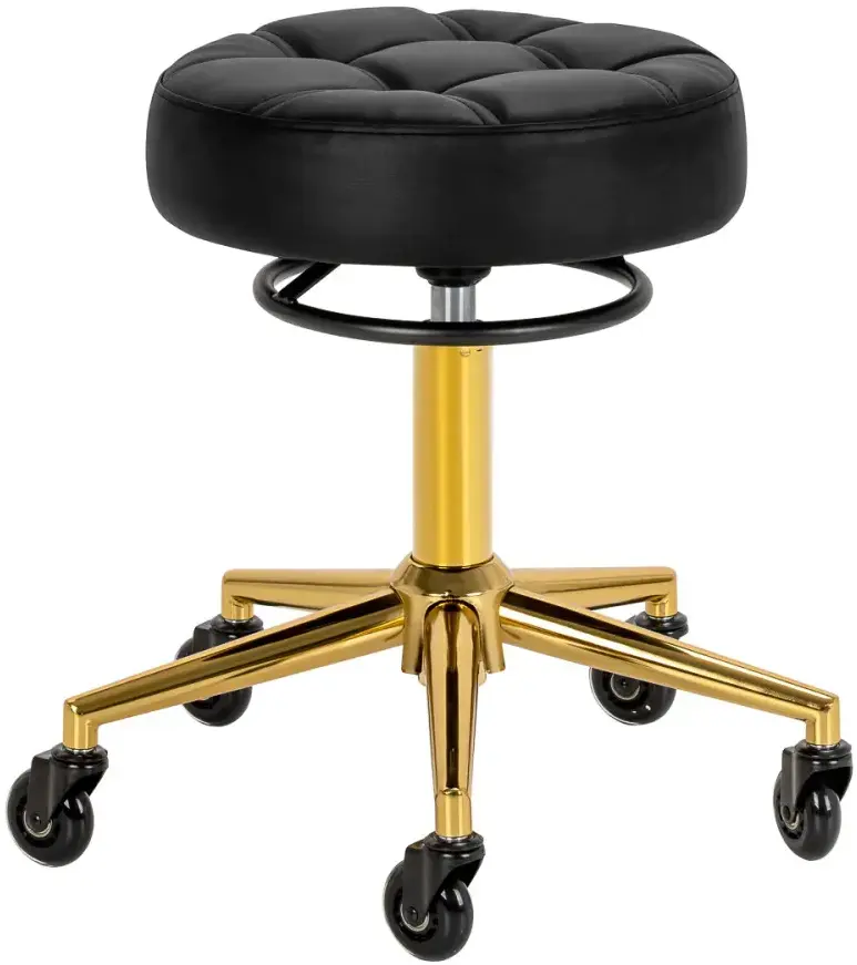 Табурет парикмахерский Gabbiano D054G 155263 (Black/Gold) - 2