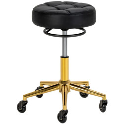 Табурет парикмахерский Gabbiano D054G 155263 (Black/Gold) Thumb