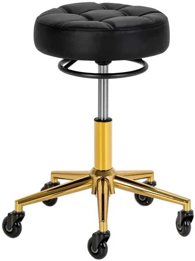 Табурет парикмахерский Gabbiano D054G 155263 (Black/Gold) - 4