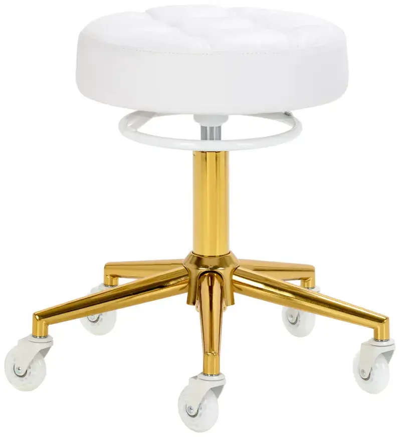 Табурет парикмахерский Gabbiano D054G 155264 (White/Gold) - 2