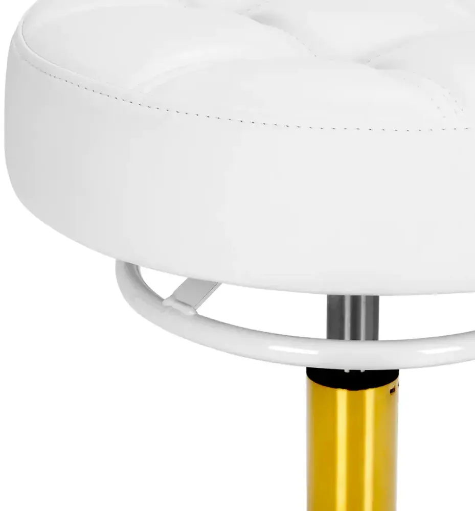 Табурет парикмахерский Gabbiano D054G 155264 (White/Gold) - 5