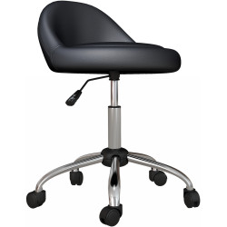 Taburet pentru salon de infrumusetare Homcom 503-026V00BK (Black/Silver) Thumb