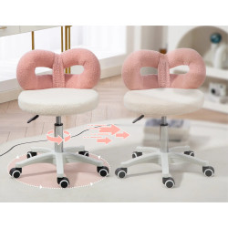 Табурет для салона красоты Homcom 921-878V00WT (White/Pink) Thumb