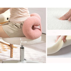 Табурет для салона красоты Homcom 921-878V00WT (White/Pink) Thumb